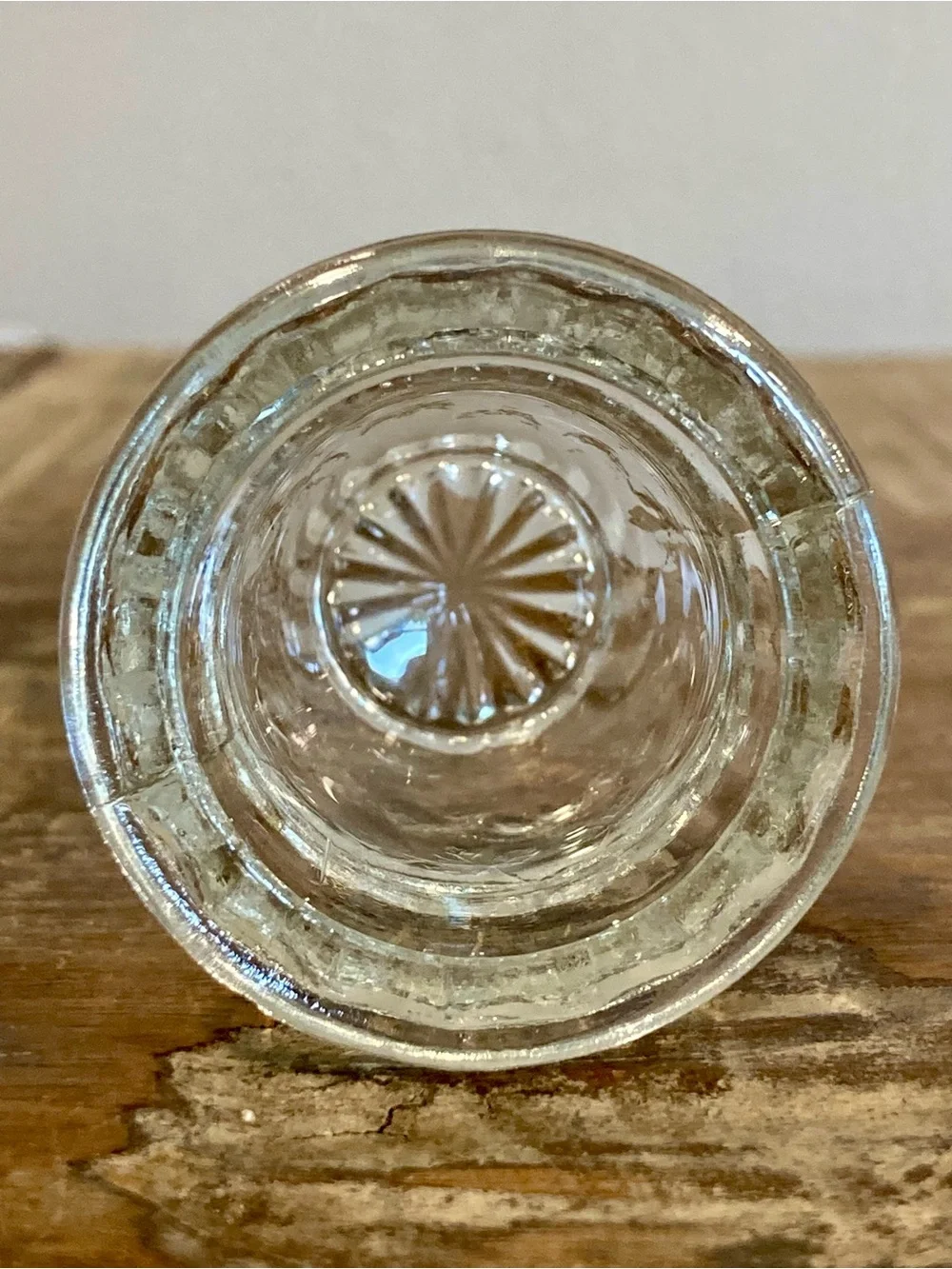 Kokomo Jenkins Clear Glass Falcon Strawberry Pattern Toothpick Holder EAPG